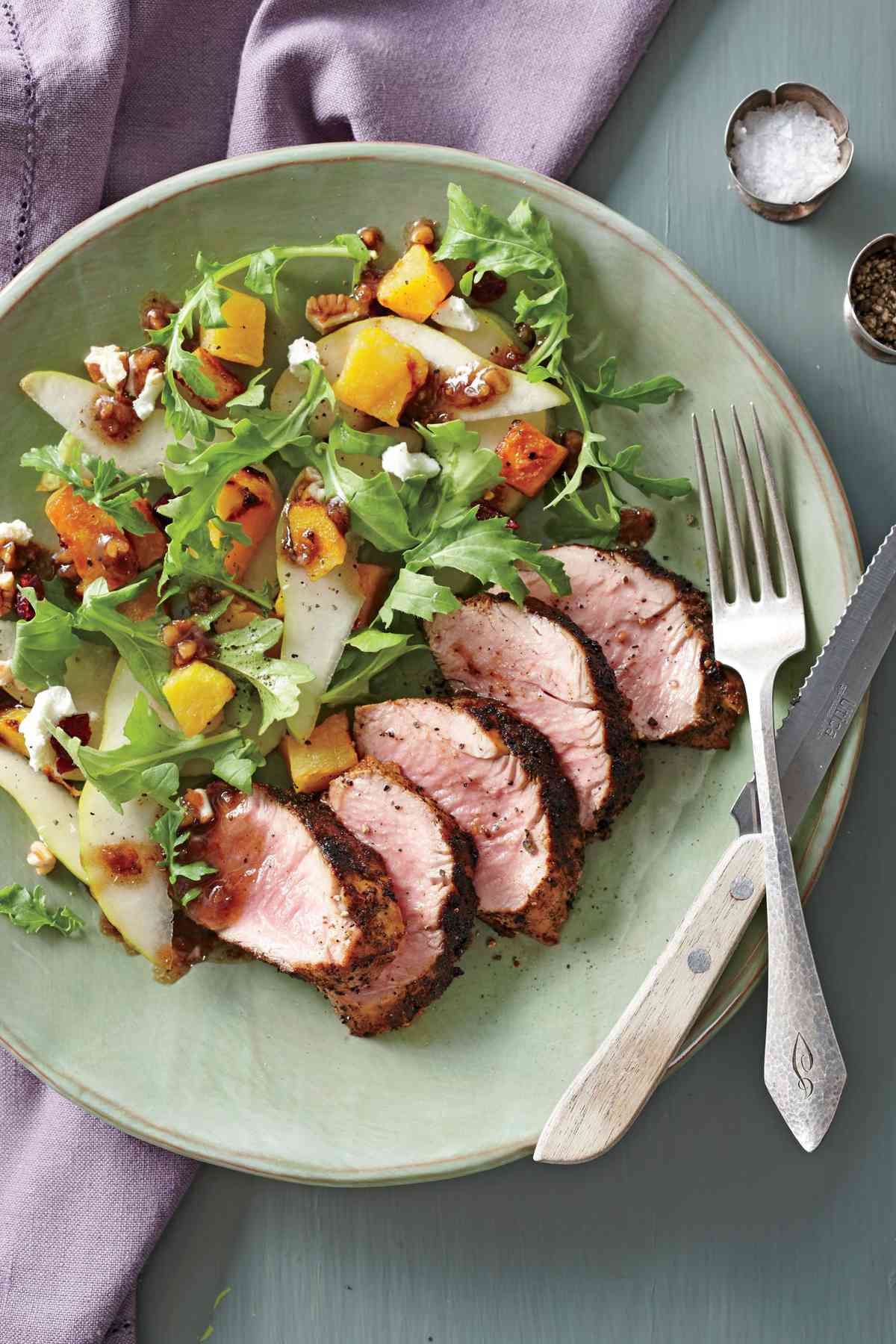 Spice-Rubbed Pork with Roasted Butternut Salad