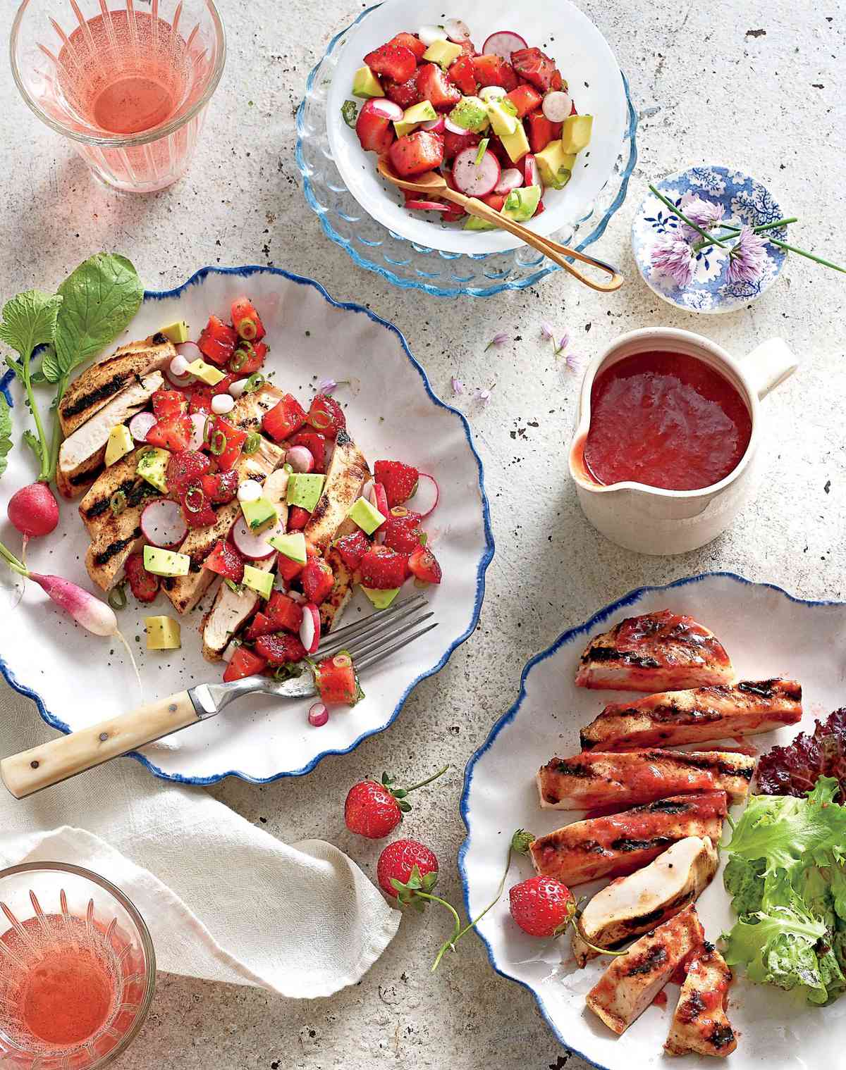 Grilled Chicken Cutlets with Strawberry Salsa