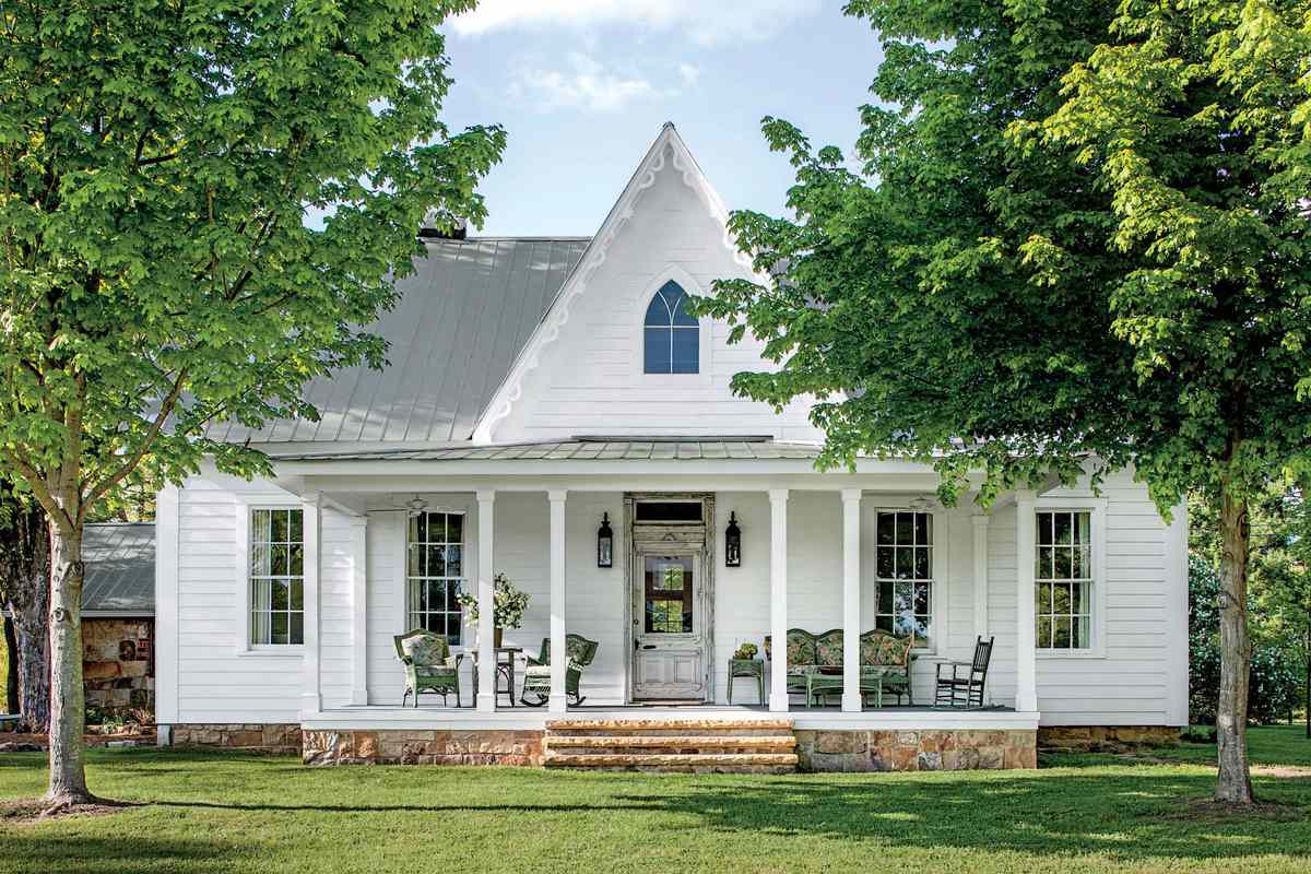 Restored White Farmhouse