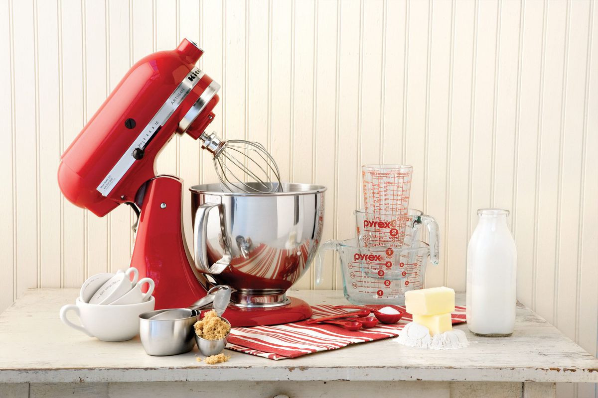 Stand Mixer and Baking Ingredients