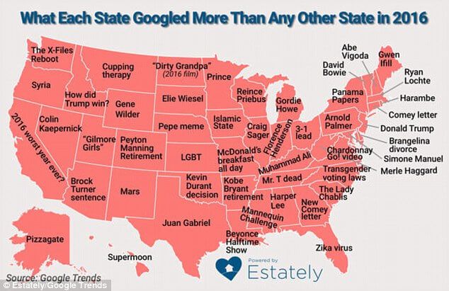 States Most Googled Terms