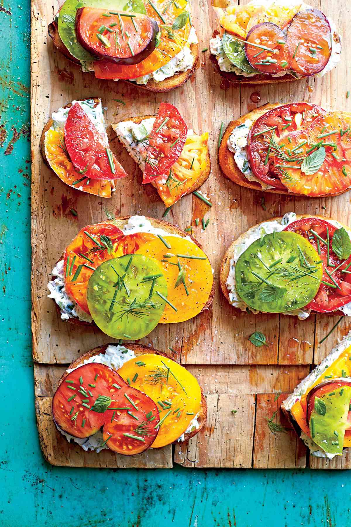 Open-Faced Tomato Sandwiches