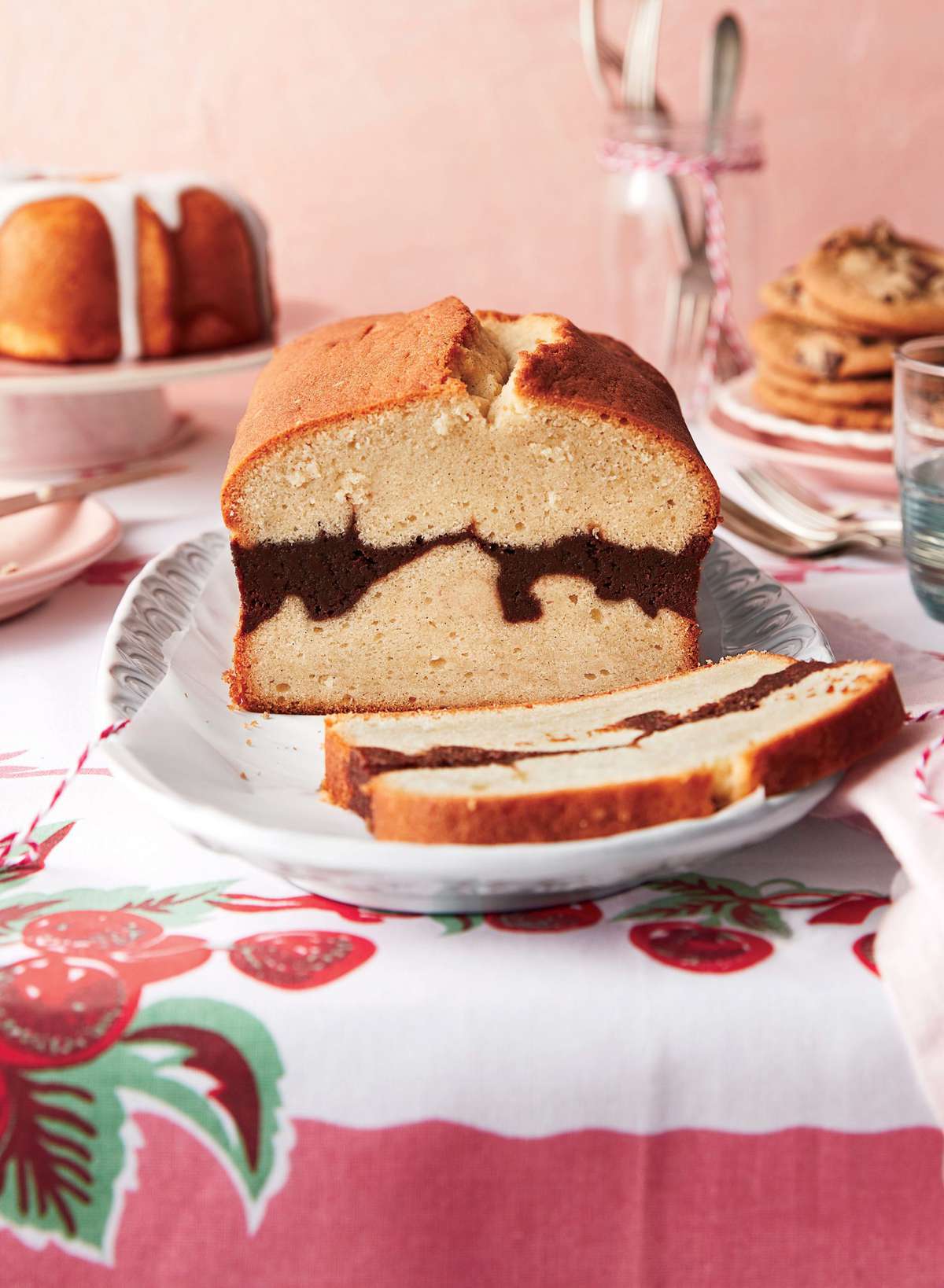 Vanilla Bean-Brownie Ripple Pound Cake
