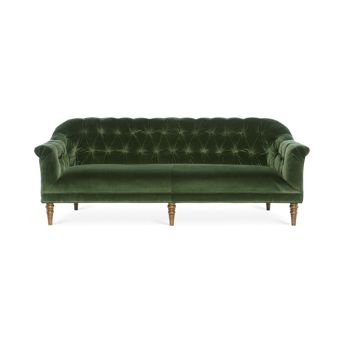 Green Cotton Velvet Sofa
