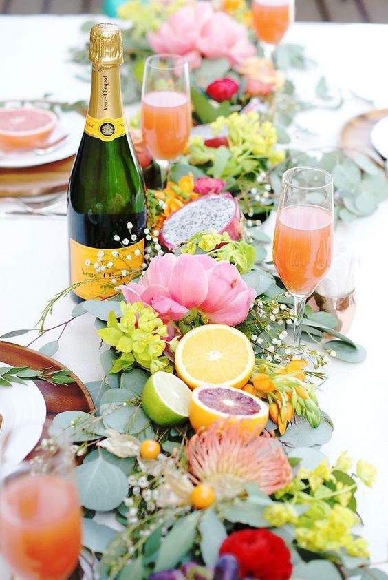 Citrus Garland Wedding Tablescape