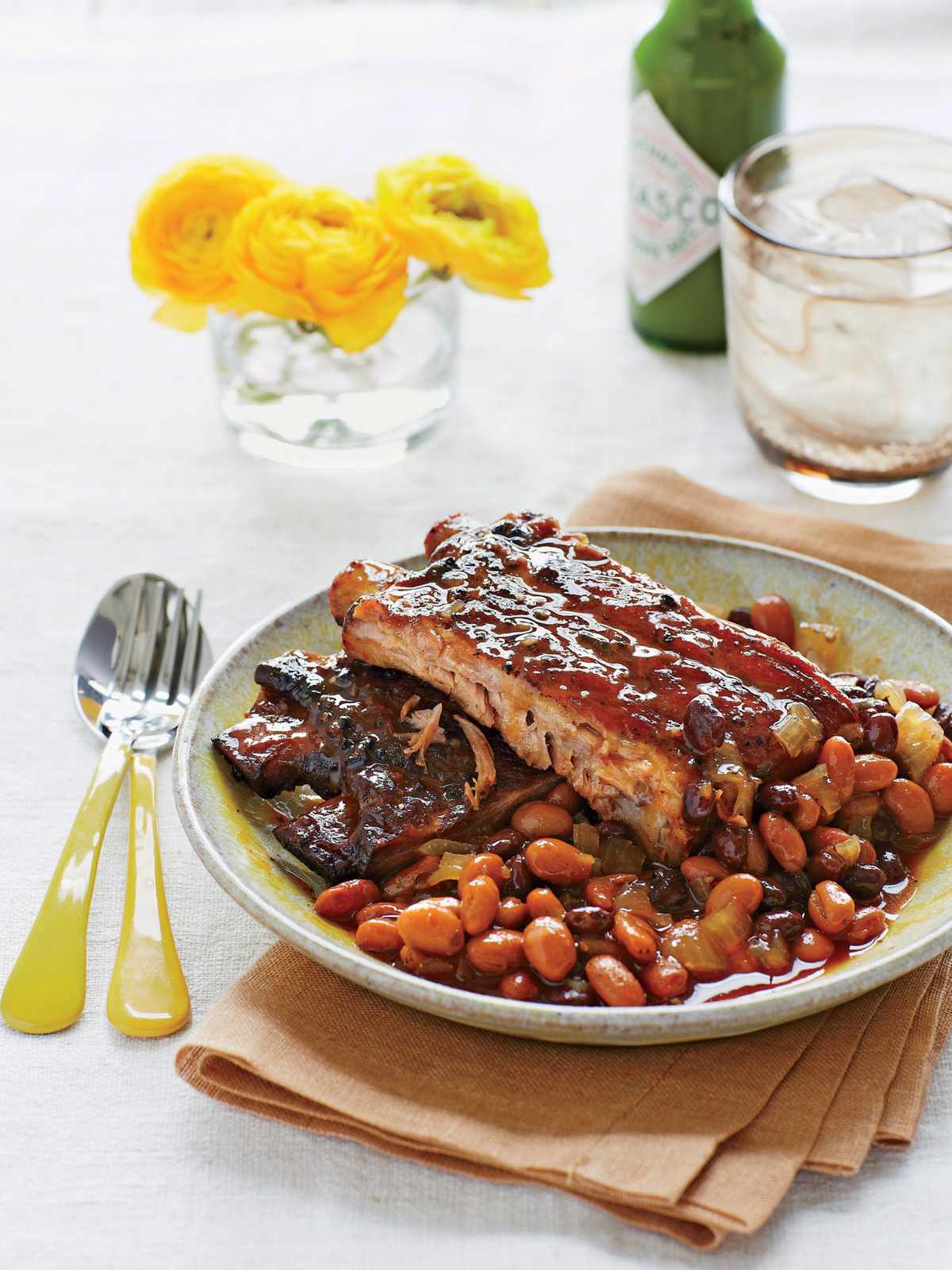 Spicy-Sweet Ribs and Beans