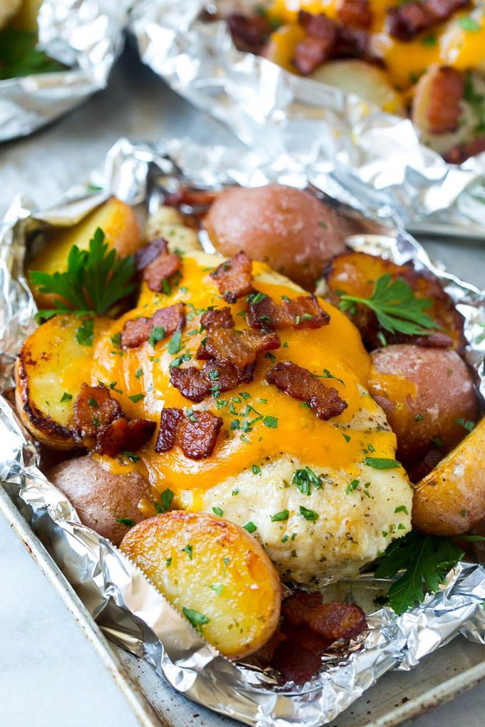 Bacon Ranch Chicken Foil Packets