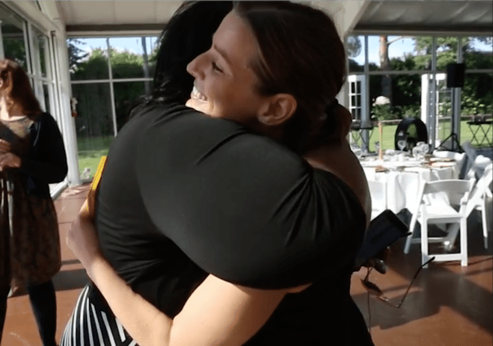 Sarah Cummins Hugging the Homeless