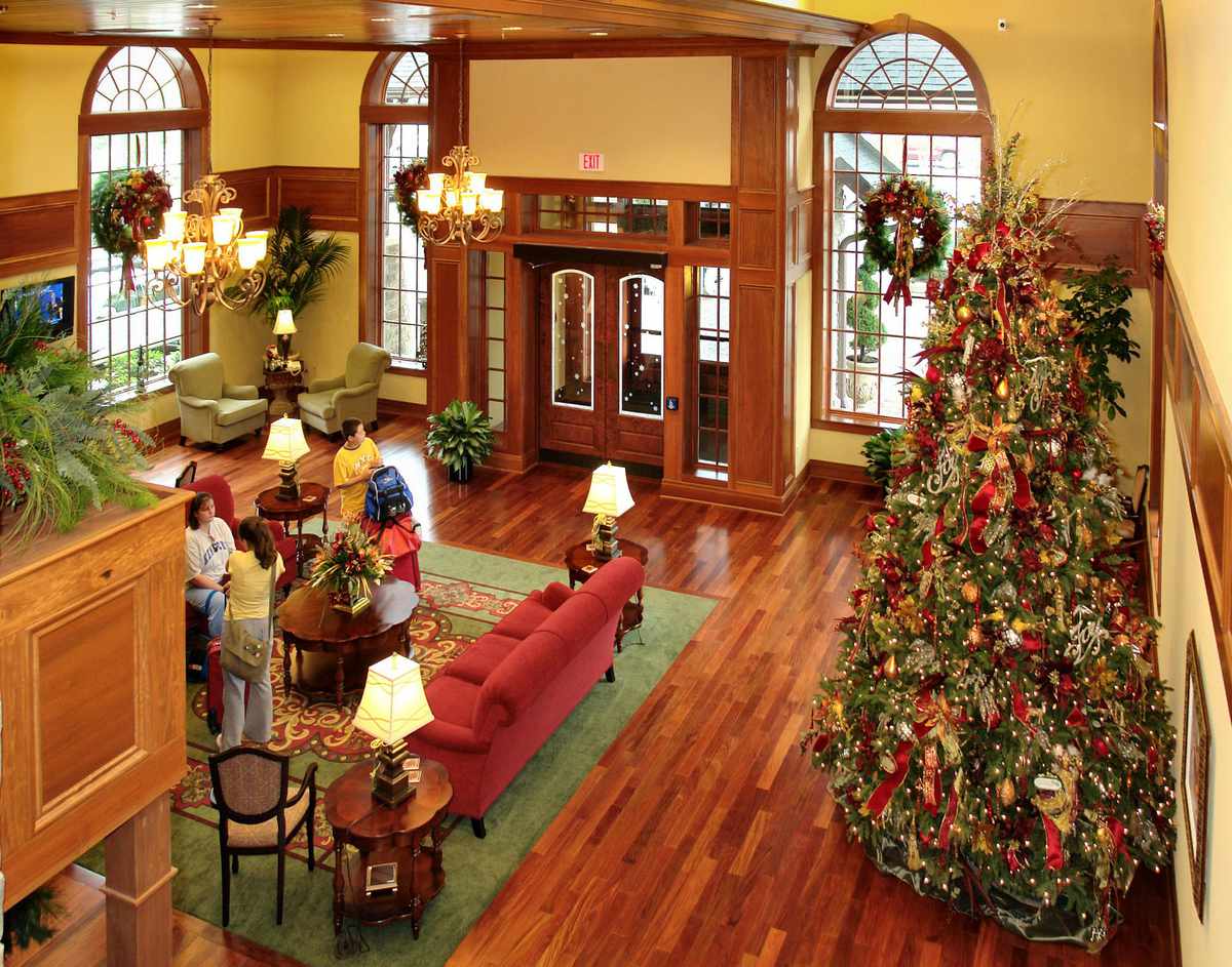 Lobby View from Second Floor Inn at Christmas Place