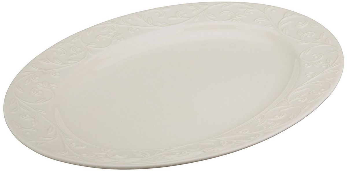 Leonx Opal Innocence Carved Large Oval Platter