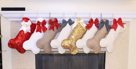 Dog Bone Christmas Stockings