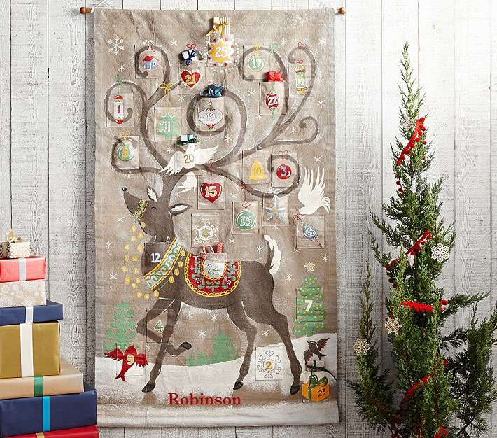 Reindeer Painted Advent Calendar
