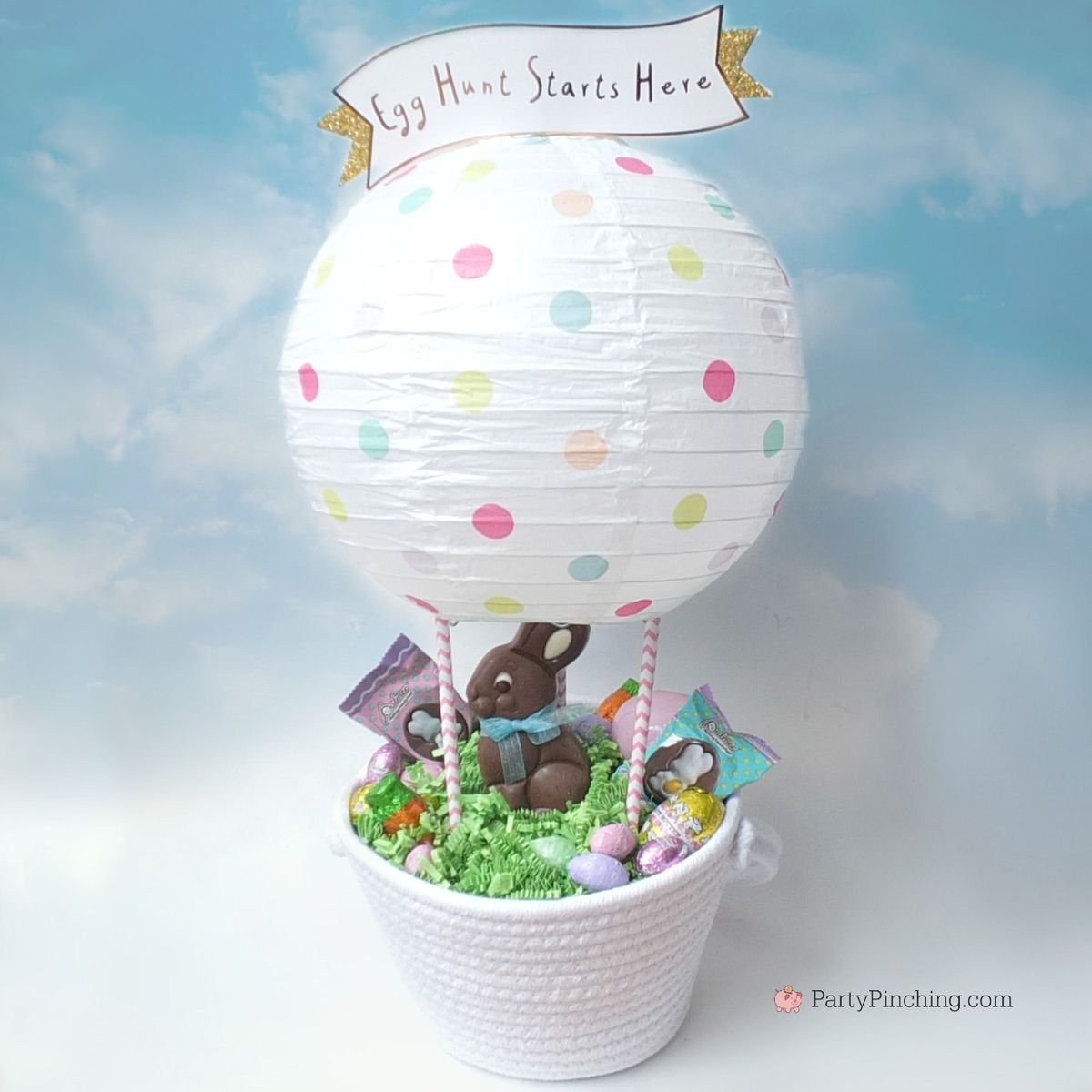 DIY Hot Air Balloon Easter Basket