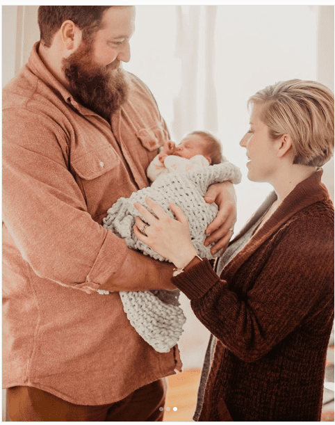 Erin and Ben Napier with Baby Helen