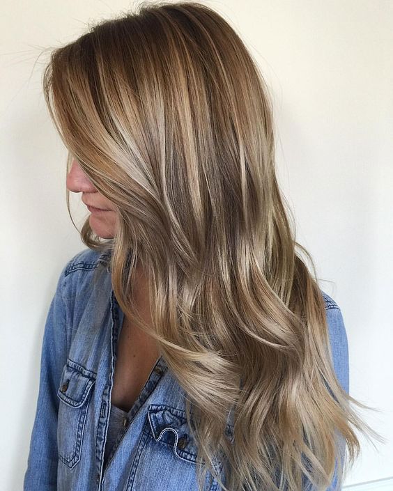 Light Brown Hair with Natural Honey Highlights