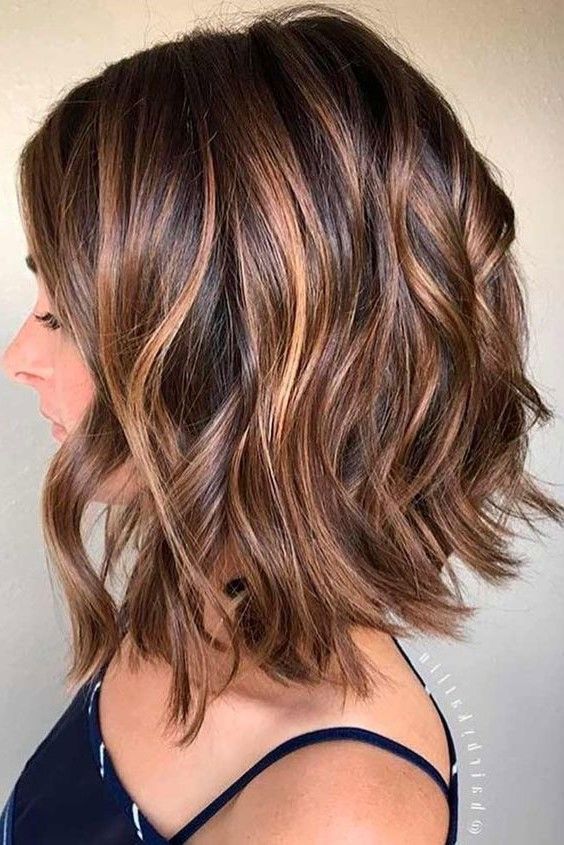 Chestnut Brown with Heavy Caramel Balayage