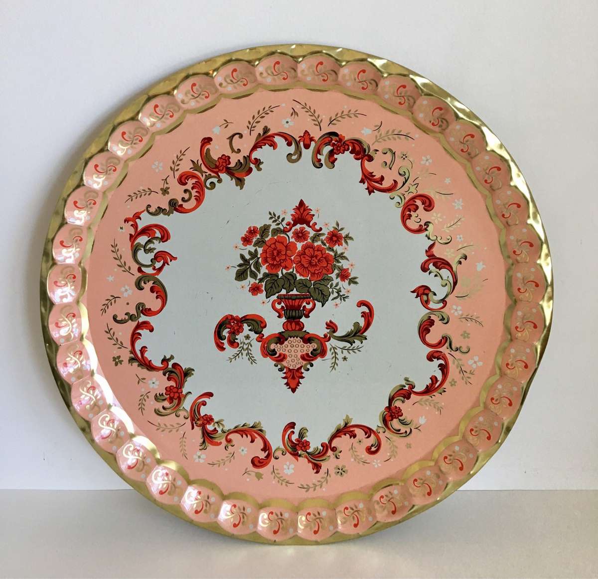 Baret Ware Pink and Gold Tray