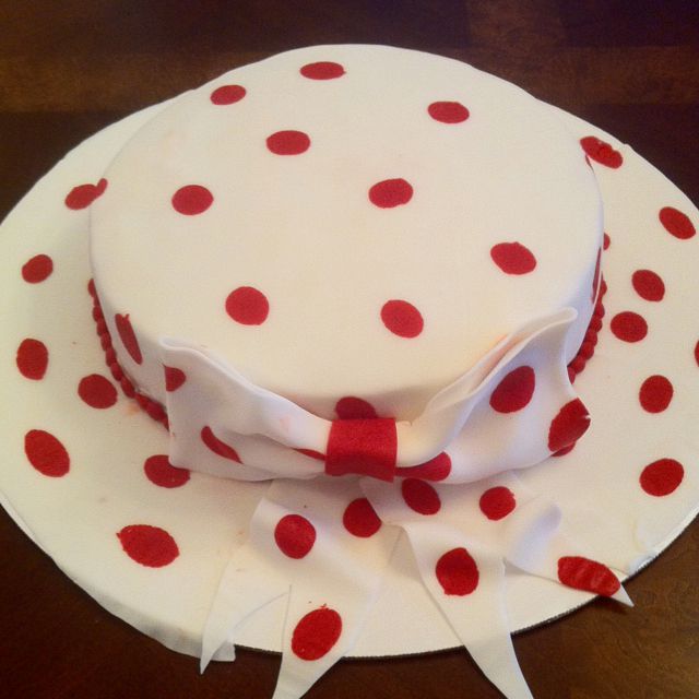 Polka Dot Derby Hat Cake