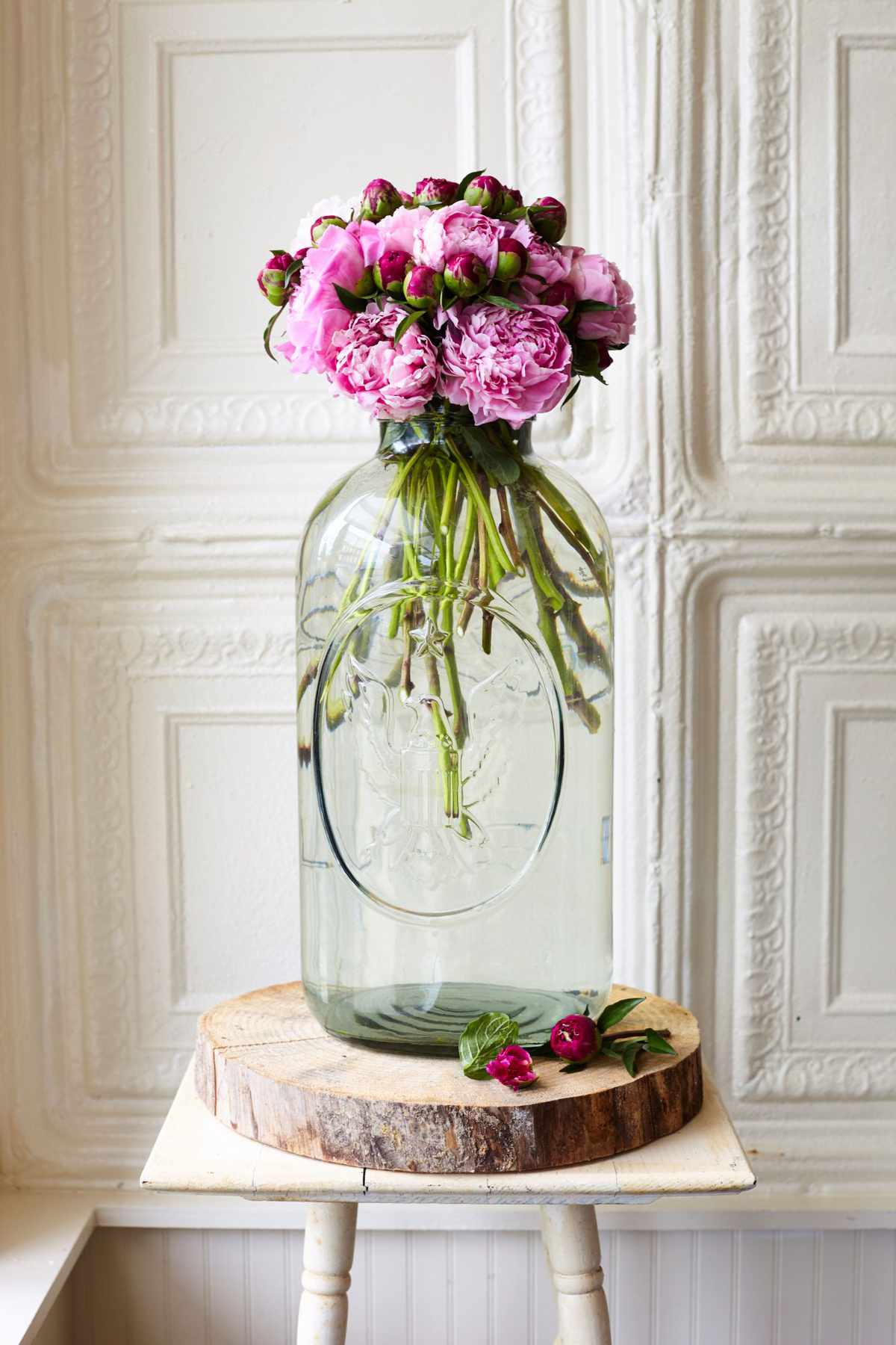 Peonies in a Glass Jar