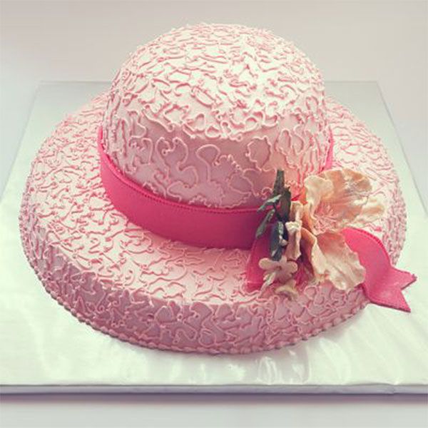 Pink Derby Hat Cake