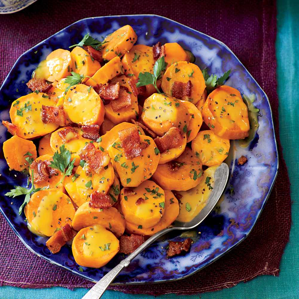 Slow-Cooker Sweet Potatoes with Bacon
