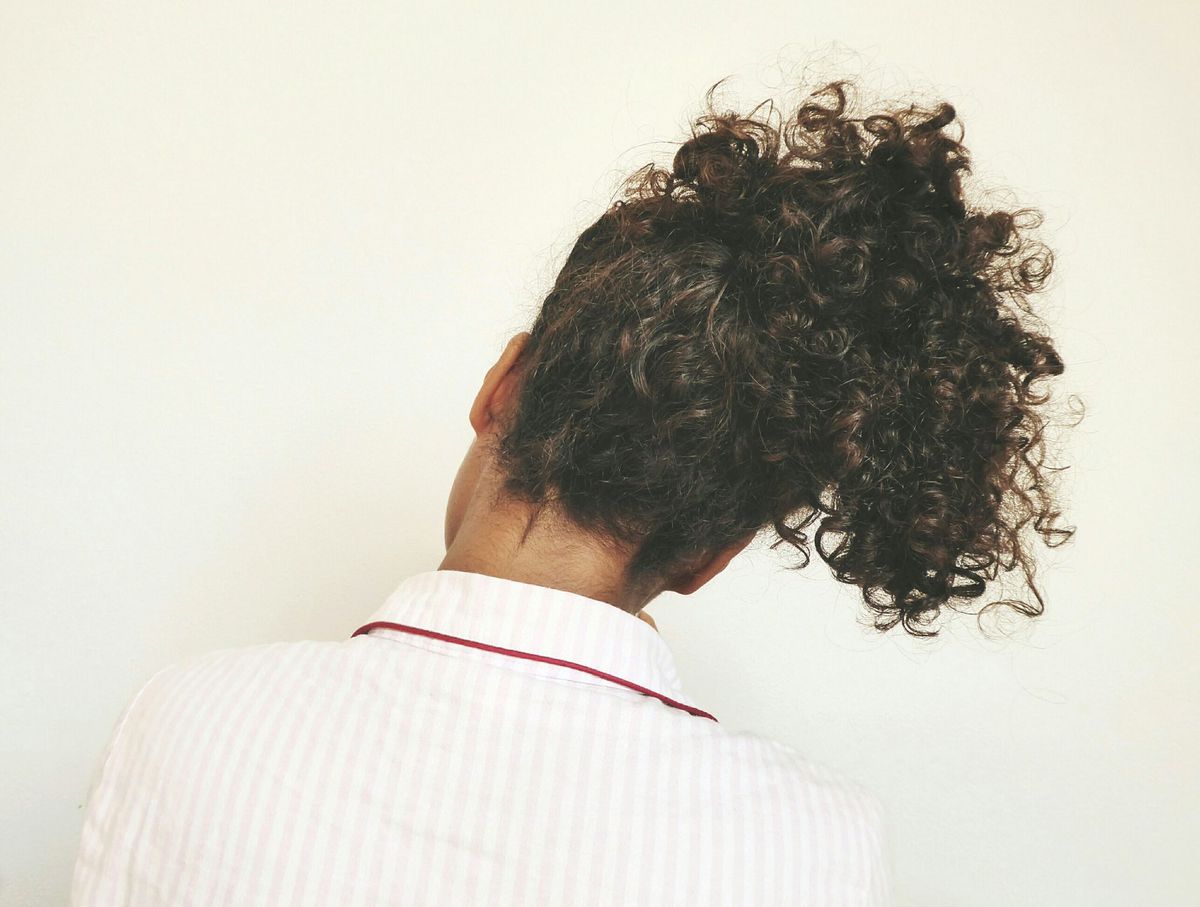 Curly Hair In Ponytail