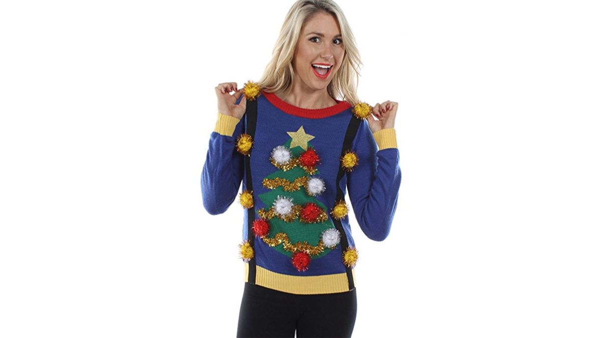 Tacky Tinsel Tree Sweater