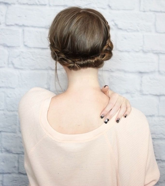 Quick Rolled Braid Updo