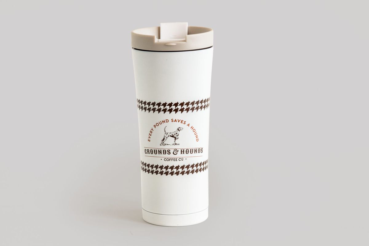 Grounds & Hounds Stainless Steel Travel Tumbler, $28.99