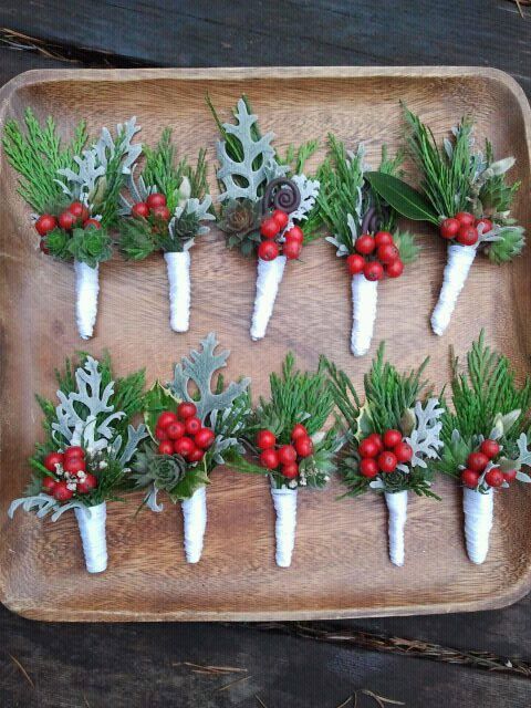 Christmas Boutonnieres