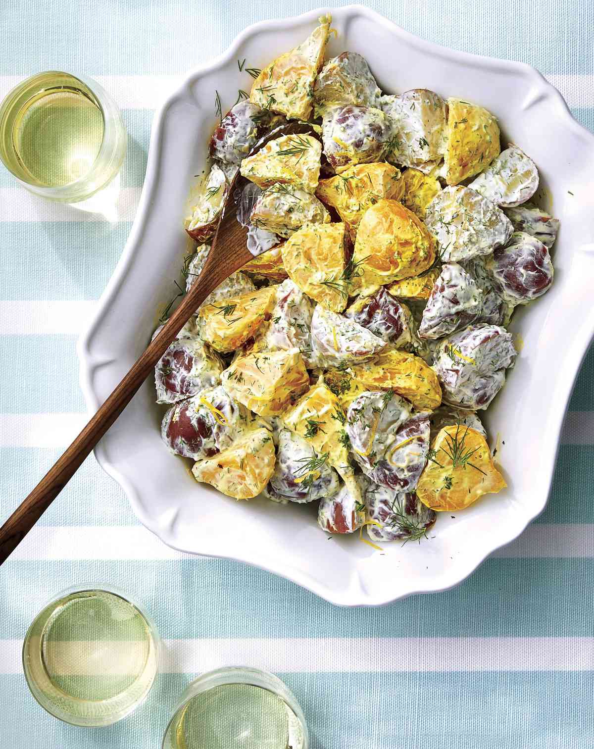 Lemony Potato-and-Beet Salad with Dill