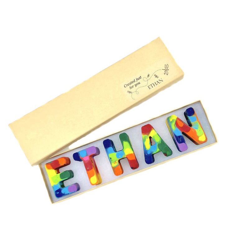 Personalized Alphabet Rainbow Crayons