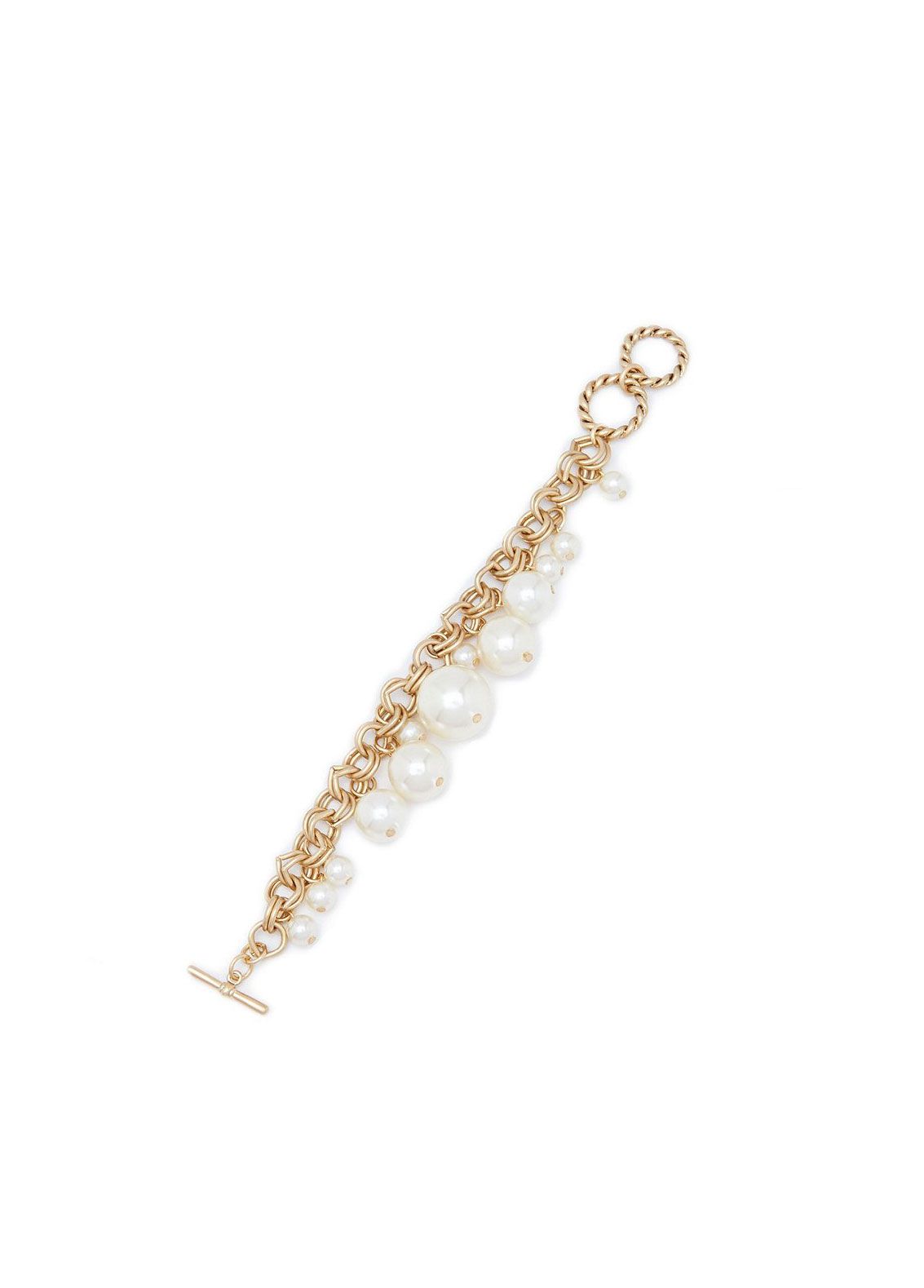 Southern Living McGraw Faux-Pearl & Chain Line Bracelet