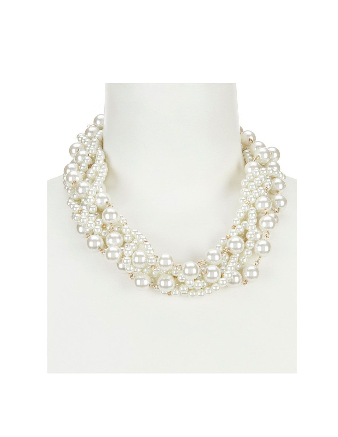 Southern Living Straight Faux-Pearl Torsade Statement Necklace