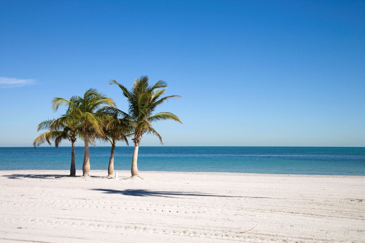 Usa, Florida, Miami, Kery Byscaine, Crandon Beach, (Photo by Marka/UIG via Getty Images)