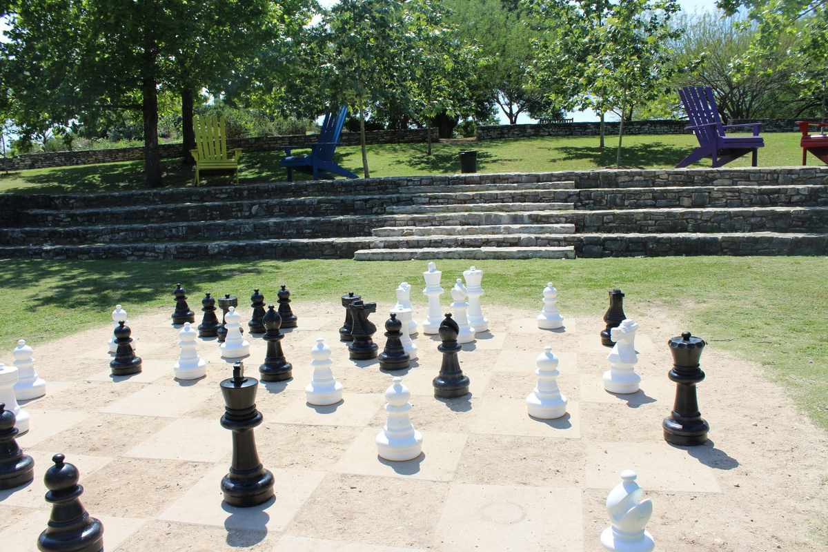 Giant Chess Set at San Antonio Botanical Garden, San Antonio Texas