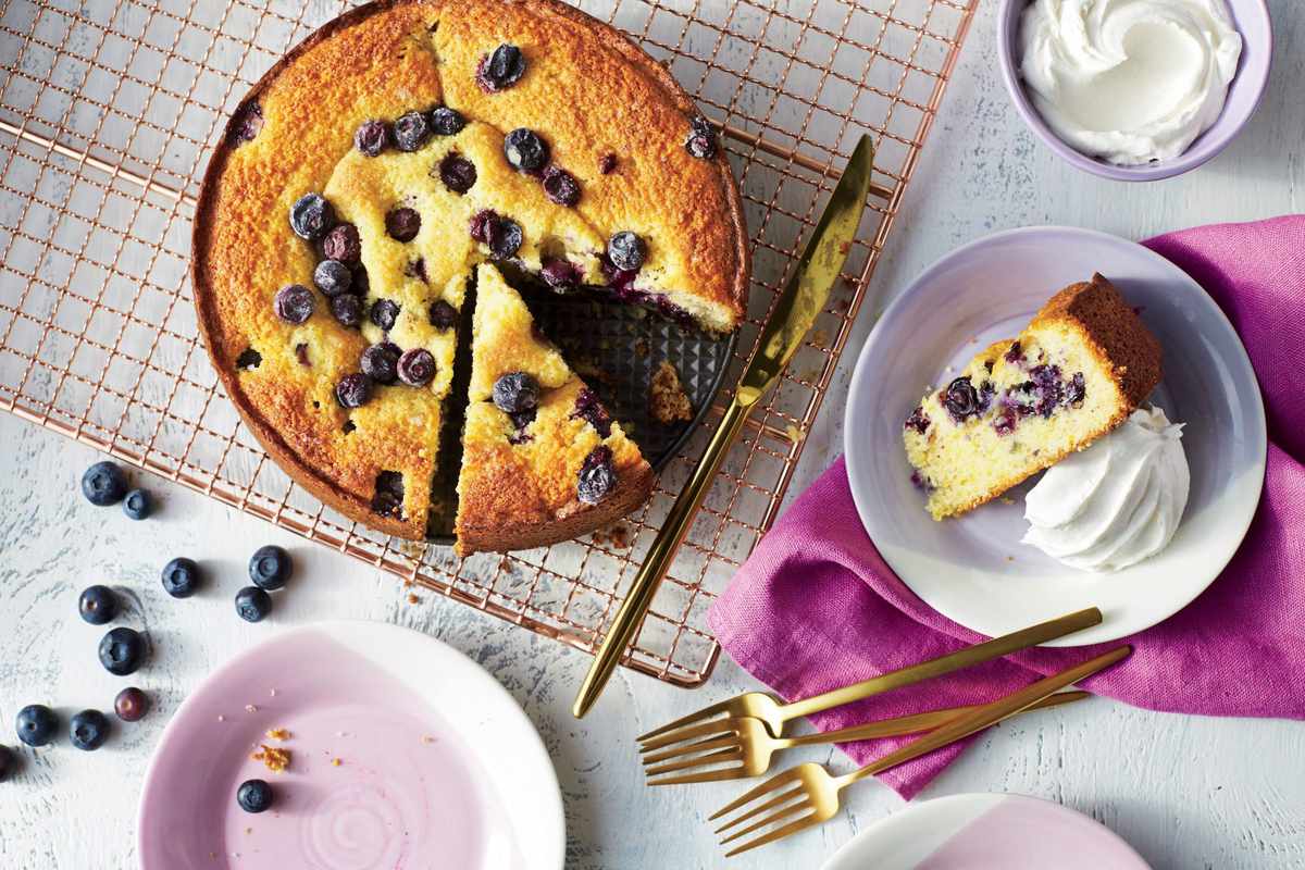 Blueberry-Cornmeal Cake
