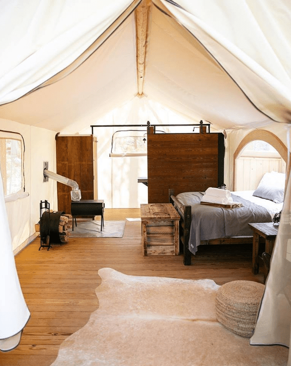Under Canvas Tent Inside
