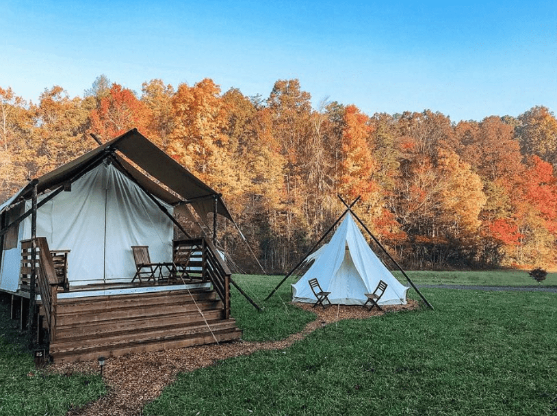 Under Canvas Glampsite Tent Smoky Mountains
