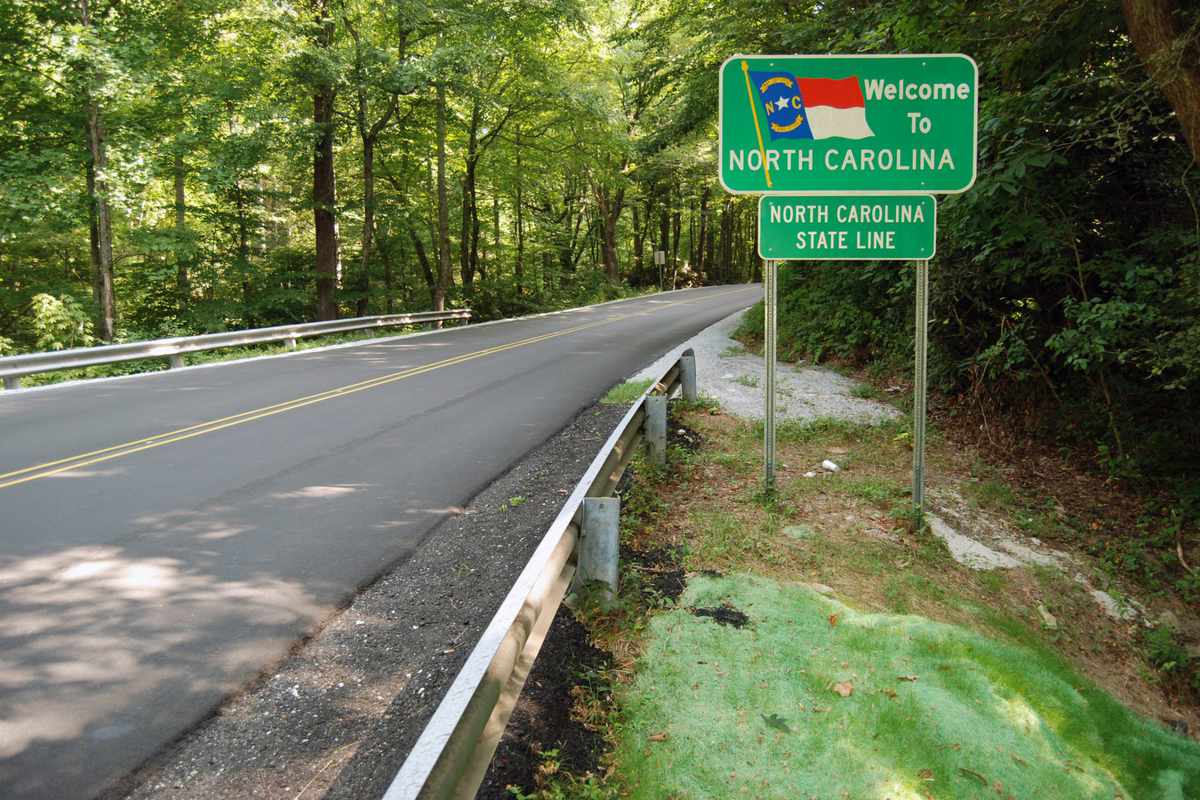 Welcome to North Carolina Highway Sign