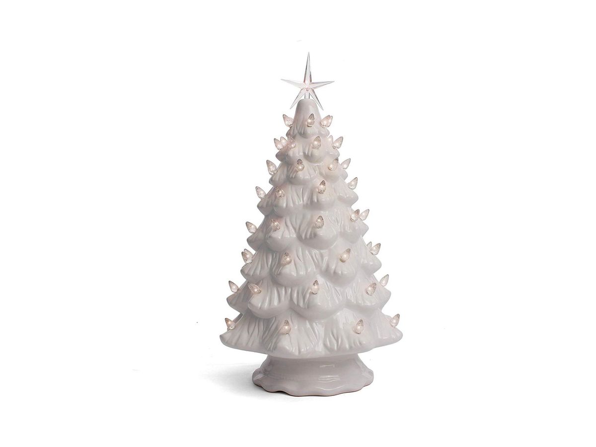 Milltown Merchants Ceramic White Christmas Tree