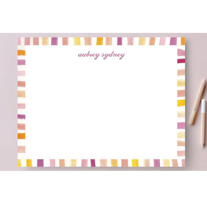 Chic Stripes Personalized Stationery