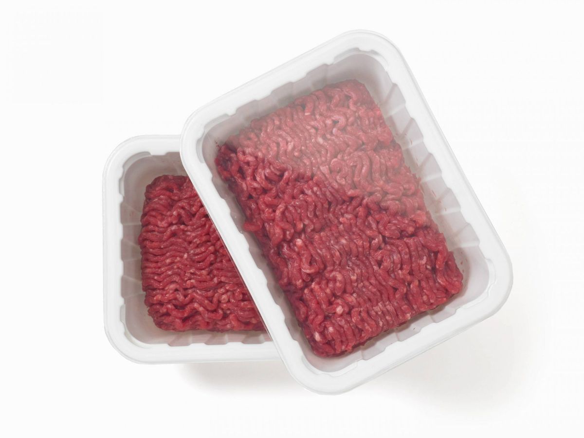 Packaged ground beef