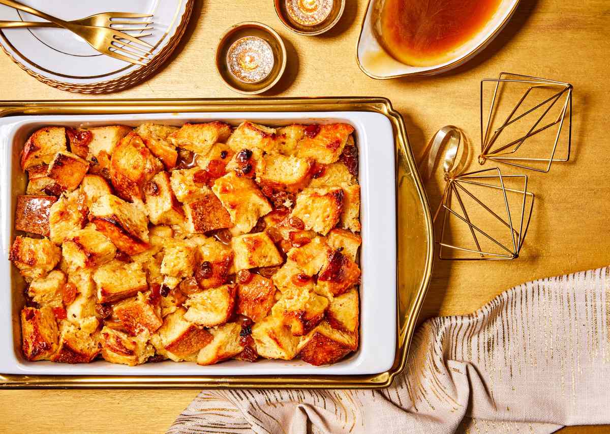 Hot Buttered Rum Bread Pudding