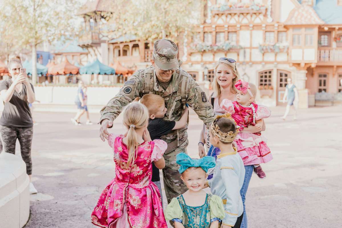 Disney World Reunion with Army Dad 1