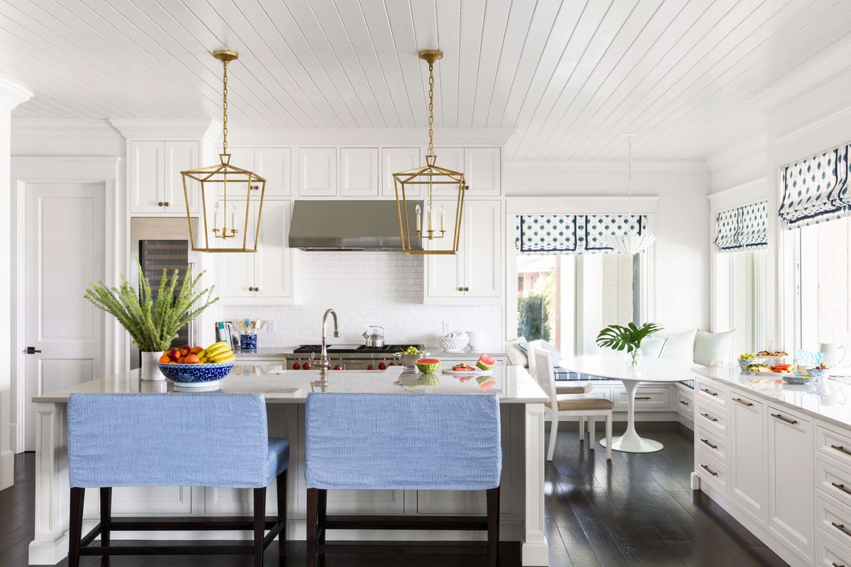 Lidsky Family Home in Windermere, FL White Kitchen and Breakfast Nook