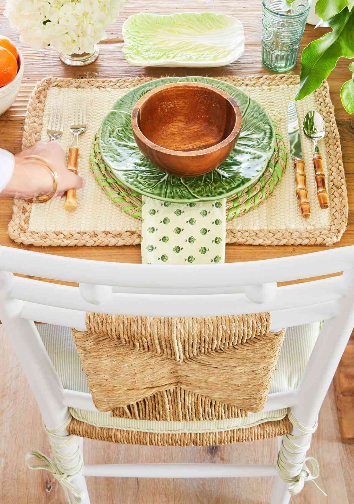 Kara Miller Tropical Table Setting at Home in Jupiter, FL