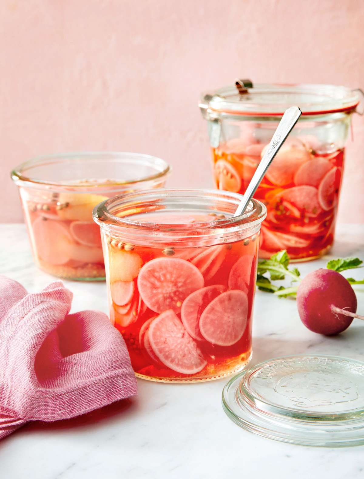 Quick Pickled Radishes with Lemon, Ginger, and Maple 