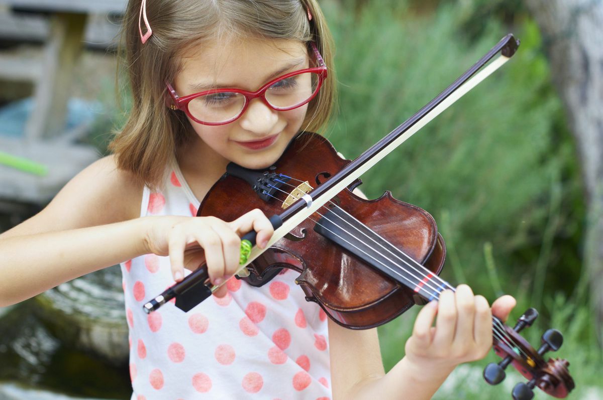 Young Girl Playing Violin