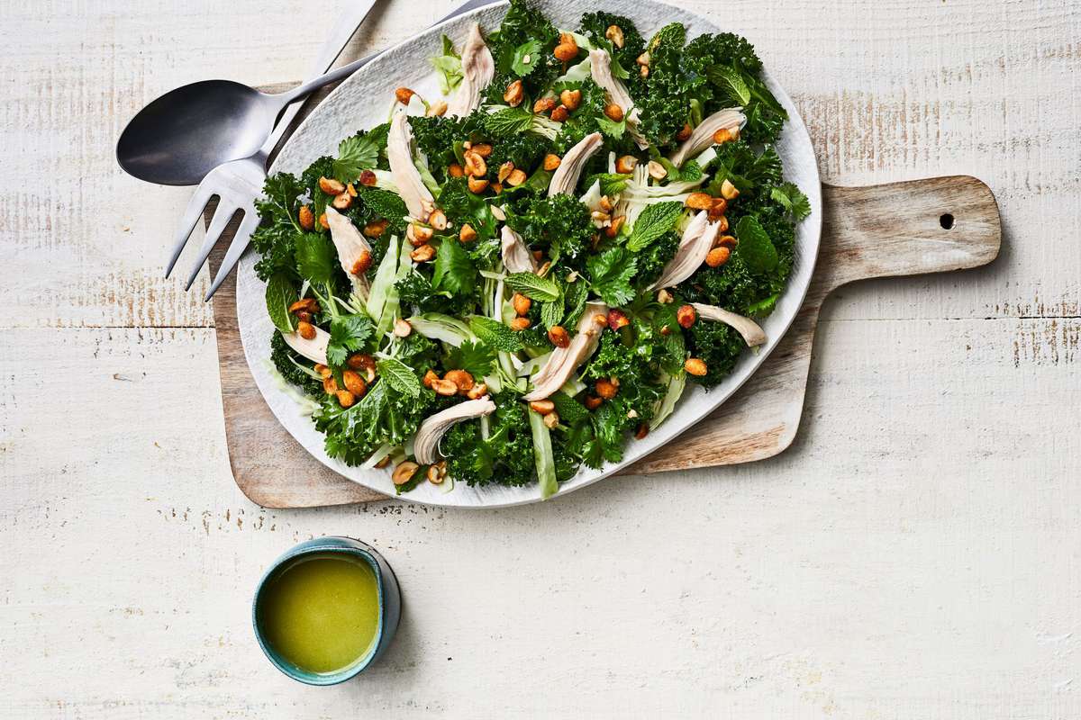 Kale-and-Chicken Salad with Jalapeño-Lime Dressing 